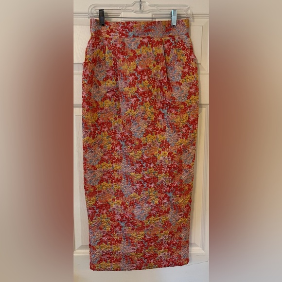 Lulu’s Ellarina Pink Multi Metallic Tie-Strap Two-Piece Midi Dress in Size Small - Picture 14 of 16